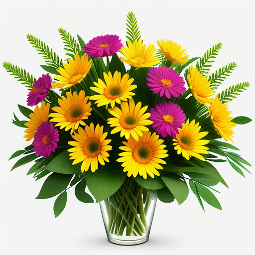 メランポジウムを使った有名な花束の例