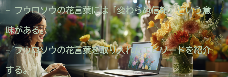 フウロソウの花言葉を取り入れたエピソード紹介の要点まとめ