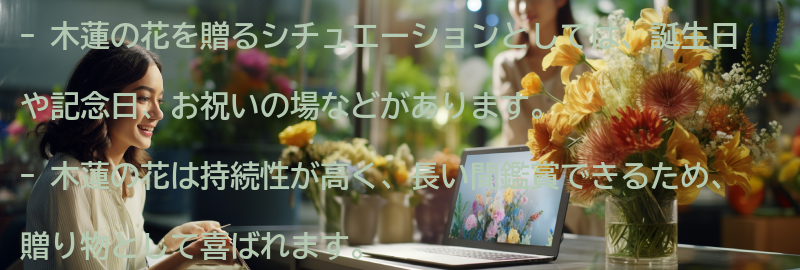 木蓮の花を贈る際のシチュエーションと注意点の要点まとめ
