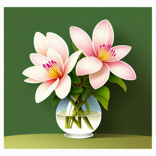 木蓮の花を使ったアレンジメントのアイデア