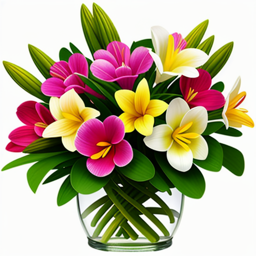 フリージアを使ったアレンジメントのアイデア