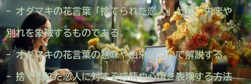 花言葉「捨てられた恋人」とは?の要点まとめ