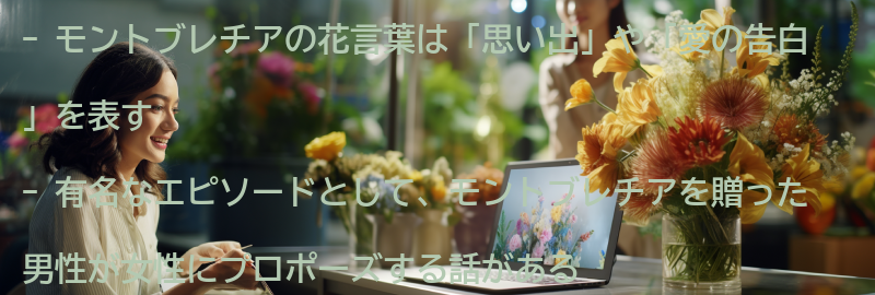 モントブレチアの花言葉を持つ有名なエピソードの要点まとめ