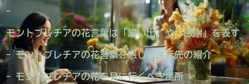 モントブレチアの花言葉を感じる旅行先の紹介の要点まとめ