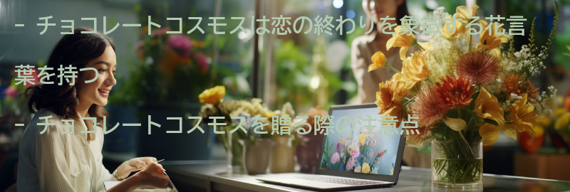 チョコレートコスモスを贈る時の注意点の要点まとめ