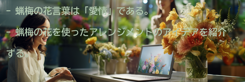 蝋梅の花を使ったアレンジメントのアイデアの要点まとめ