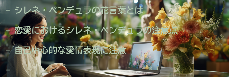 恋愛におけるシレネ・ペンデュラの注意点の要点まとめ