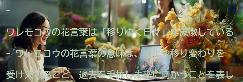 ワレモコウの花言葉の意味を解説の要点まとめ