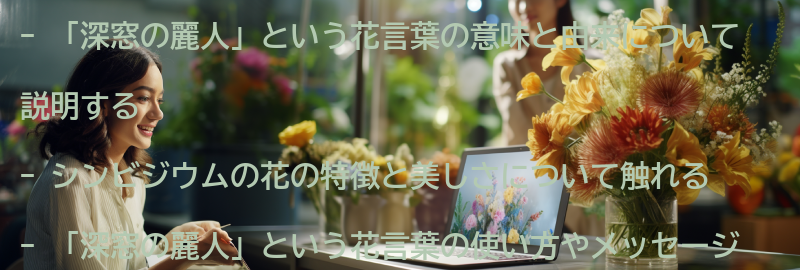 花言葉「深窓の麗人」とはの要点まとめ