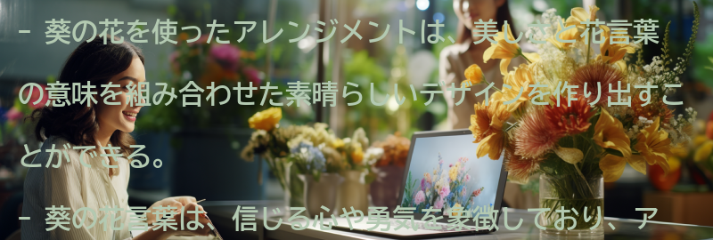 葵の花を使ったアレンジメントのアイデアの要点まとめ