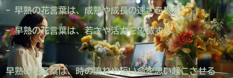 早熟の花言葉が持つメッセージとはの要点まとめ