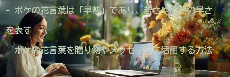 ボケの花言葉を知って、贈り物やメッセージに活用しようの要点まとめ