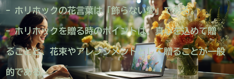 ホリホックを贈る時のポイントの要点まとめ