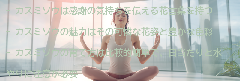カスミソウの魅力の要点まとめ