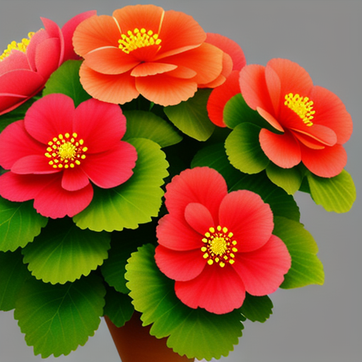 ベゴニアを使ったアレンジメントのアイデア