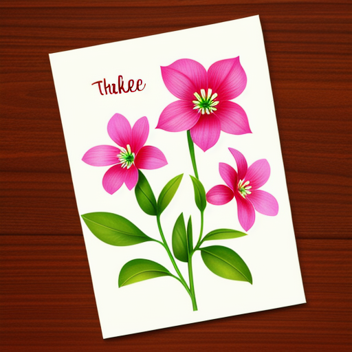 トルコキキョウを使った感謝のメッセージカードの作り方