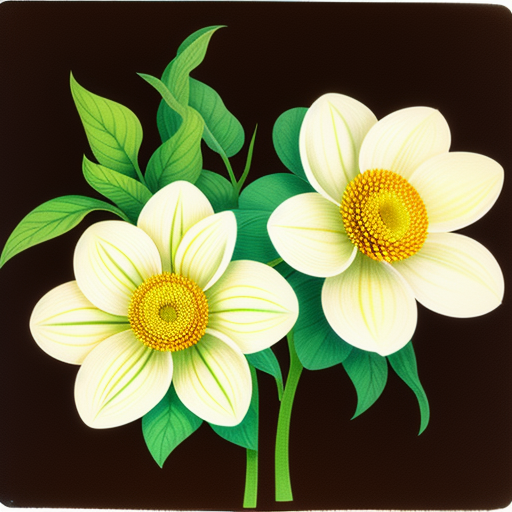 ダリア（白）を贈るシーンと相手の喜び方