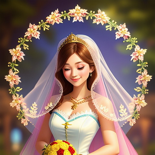 ブライダルベールを使った幸せを願うシーン